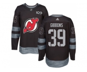 Men Adidas New Jersey Devils #39 Brian Gibbons Black 1917-2017 100th Anniversary Stitched NHL Jersey