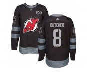Men Adidas New Jersey Devils #8 Will Butcher Black 1917-2017 100th Anniversary Stitched NHL Jersey