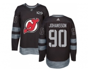 Men Adidas New Jersey Devils #90 Marcus Johansson Black 1917-2017 100th Anniversary Stitched NHL Jersey
