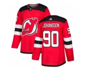 Men Adidas New Jersey Devils #90 Marcus Johansson Red Home Authentic Stitched NHL Jersey
