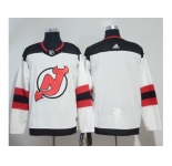 Men Adidas New Jersey Devils Blank White Road Authentic Stitched NHL Jersey