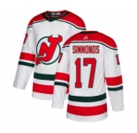 Men's Devils #17 Wayne Simmonds White Alternate Stitched Hockey Jersey
