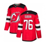 Men's Devils #76 P. K. Subban Red Home Stitched Hockey Jersey