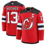 Men's New Jersey Devils #13 Nico Hischier Red 2024-25 Home Stitched Hockey Jersey