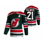Men's New Jersey Devils #21 Kyle Palmieri Green 2020-21 Reverse Retro Alternate Hockey Jersey