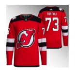Men's New Jersey Devils #73 Tyler Toffoli Red Stitched Jersey