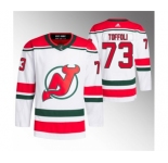 Men's New Jersey Devils #73 Tyler Toffoli White Stitched Jersey