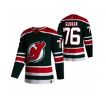 Men's New Jersey Devils #76 P.K. Subban Green 2020-21 Reverse Retro Alternate Hockey Jersey