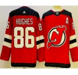 Men's New Jersey Devils #86 Jack Hughes Red Authentic Jersey
