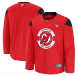 Men's New Jersey Devils Red 2024-25 Team Practice Stitched Hockey Jersey