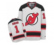 Men's Reebok New Jersey Devils #1 Keith Kinkaid Authentic White Away NHL Jersey