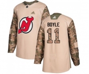 New Jersey Devils #11 Brian Boyle Authentic Camo Veterans Day Practice Hockey Jersey