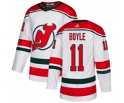 New Jersey Devils #11 Brian Boyle Authentic White Alternate Hockey Jersey
