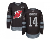 New Jersey Devils #14 Adam Henrique Black 1917-2017 100th Anniversary Stitched NHL Jersey