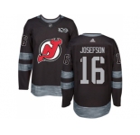 New Jersey Devils #16 Jacob Josefson Black 1917-2017 100th Anniversary Stitched NHL Jersey