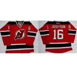 New Jersey Devils #16 Jacob Josefson Red Home Stitched NHL Jersey