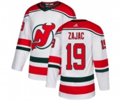 New Jersey Devils #19 Travis Zajac Authentic White Alternate Hockey Jersey