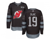 New Jersey Devils #19 Travis Zajac Black 1917-2017 100th Anniversary Stitched NHL Jersey