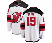 New Jersey Devils #19 Travis Zajac Fanatics Branded White Away Breakaway Hockey Jersey
