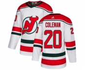 New Jersey Devils #20 Blake Coleman Authentic White Alternate Hockey Jersey