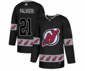 New Jersey Devils #21 Kyle Palmieri Authentic Black Team Logo Fashion Hockey Jersey