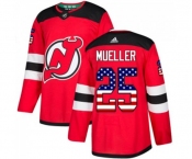 New Jersey Devils #25 Mirco Mueller Authentic Red USA Flag Fashion Hockey Jersey