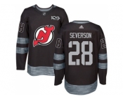 New Jersey Devils #28 Damon Severson Black 1917-2017 100th Anniversary Stitched NHL Jersey