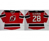 New Jersey Devils #28 Damon Severson Red Home Stitched NHL Jersey