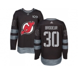 New Jersey Devils #30 Martin Brodeur Black 1917-2017 100th Anniversary Stitched NHL Jersey
