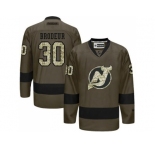 New Jersey Devils #30 Martin Brodeur Green Salute to Service Stitched NHL Jersey