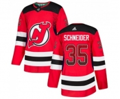 New Jersey Devils #35 Cory Schneider Authentic Red Drift Fashion Hockey Jersey