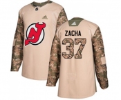 New Jersey Devils #37 Pavel Zacha Authentic Camo Veterans Day Practice Hockey Jersey