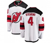 New Jersey Devils #4 Scott Stevens Fanatics Branded White Away Breakaway Hockey Jersey