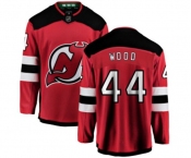 New Jersey Devils #44 Miles Wood Fanatics Branded Red Home Breakaway Hockey Jersey