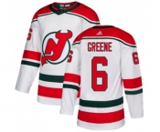 New Jersey Devils #6 Andy Greene Premier White Alternate Hockey Jersey