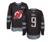 New Jersey Devils #9 Taylor Hall Black 1917-2017 100th Anniversary Stitched NHL Jersey