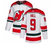 New Jersey Devils #9 Taylor Hall Premier White Alternate Hockey Jersey