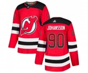 New Jersey Devils #90 Marcus Johansson Authentic Red Drift Fashion Hockey Jersey
