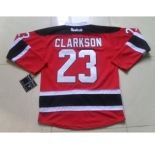 nhl jerseys new jersey devils #23 clarkson red-black