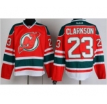 nhl jerseys new jersey devils #23 clarkson red-green
