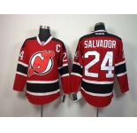 nhl jerseys new jersey devils #24 salvador red[patch C]