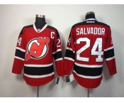 nhl jerseys new jersey devils #24 salvador red[patch C]