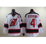 nhl jerseys new jersey devils #4 stevens white