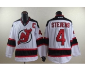 nhl jerseys new jersey devils #4 stevens white