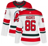 New Jersey Devils #86 Jack Hughes White Alternate Authentic Women's Stitched Hockey Jersey