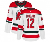 Women New Jersey Devils #12 Ben Lovejoy Authentic White Alternate Hockey Jersey