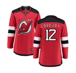 Women New Jersey Devils #12 Ben Lovejoy Fanatics Branded Red Home Breakaway Hockey Jersey