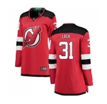 Women New Jersey Devils #31 Eddie Lack Fanatics Branded Red Home Breakaway Hockey Jersey