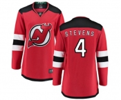 Women New Jersey Devils #4 Scott Stevens Fanatics Branded Red Home Breakaway Hockey Jersey