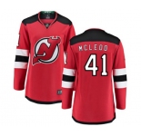 Women New Jersey Devils #41 Michael McLeod Fanatics Branded Red Home Breakaway Hockey Jersey
